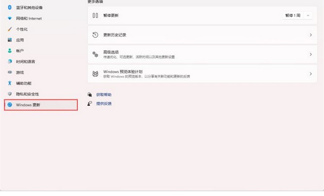 8-點(diǎn)擊左側(cè)“windows更新”選項(xiàng)